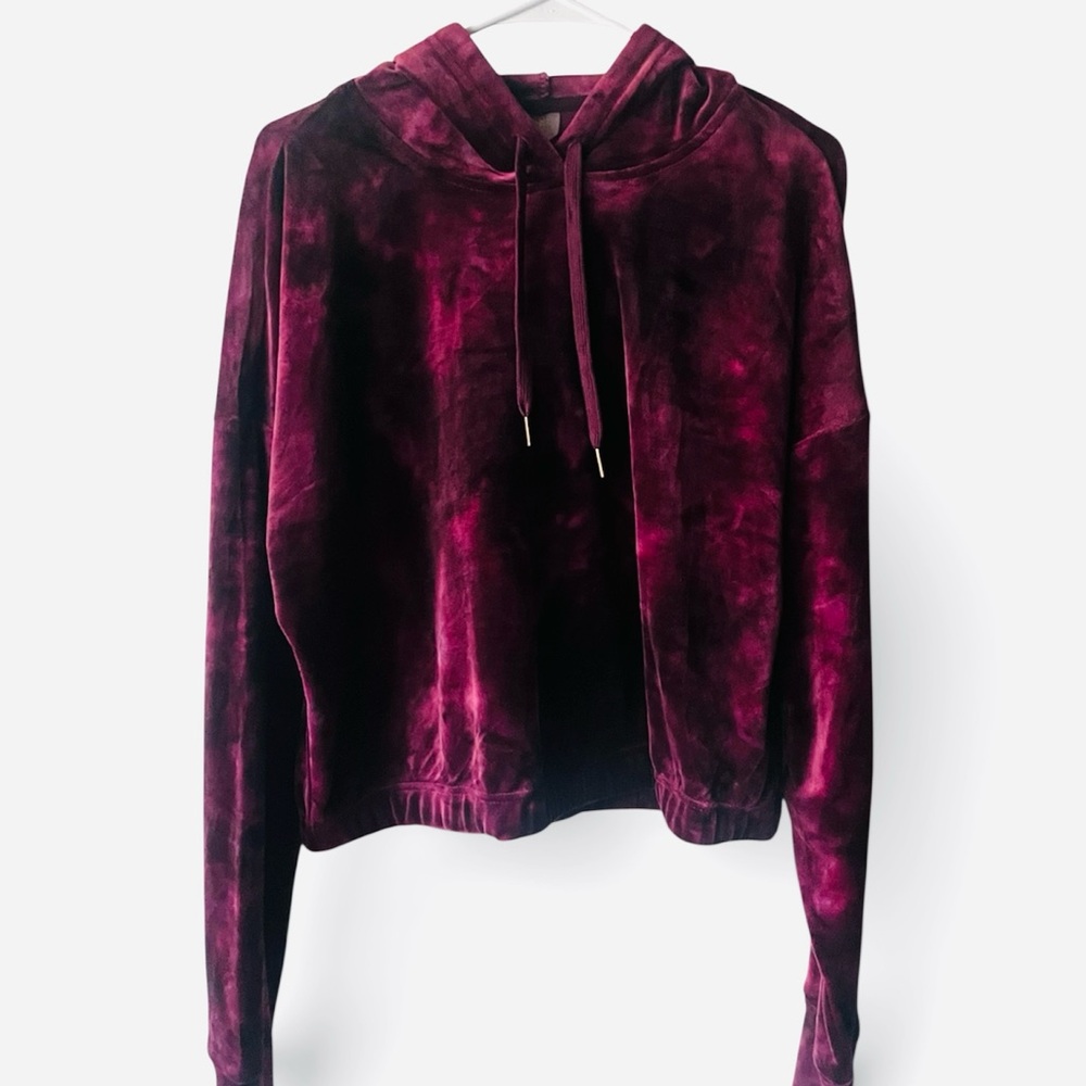 GAIAM Maroon Tie-Dye Hoodie